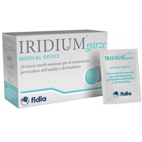Iridium Garza Oculare Medicata 20 Pezzi- garze per la detersione degli occhi
