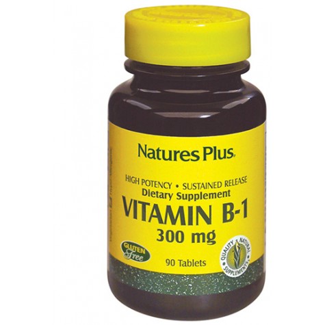 Vitamina B1 Tiamina 300 mg Natures Plus - Integratore Alimentare di vitamina B