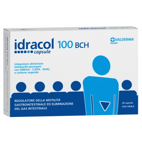 IDRACOL 100 BCH INTEGRATORE ALIMENTARE STIPSI E TRANSITO INTESTINALE ASTUCCIO 20 CAPSULE