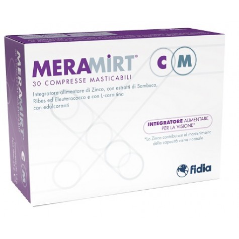 Meramirt CM 30 Compresse Masticabili- Integratore per Stanchezza Oculare 