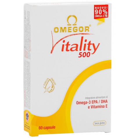 Omegor Vitality 500 Omega 3 60 perle - Integratore per il Cuore