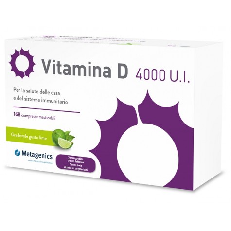 Vitamina D 4000 UI 168 Compresse Masticabili - integratore per ossa e sistema immunitario