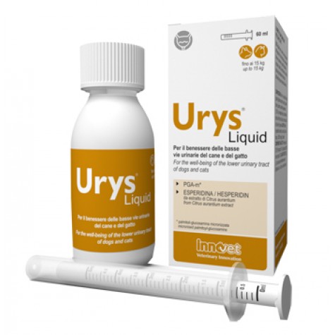 Urys liquid 60 ml - integratore per il benessere delle vie urinarie di cani e gatti