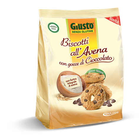 GIUSTO S/G Bisc.AvenaCiocc250g