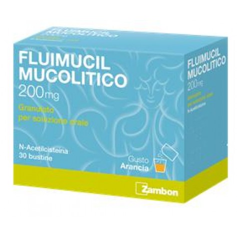 Fluimucil Mucolitico Soluzione Orale 30 Bustine 200 mg- rimedio per Tosse e Catarro