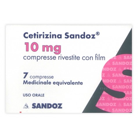 CETIRIZINA (SANDOZ)*7 cpr riv 10 mg