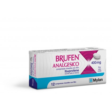 Brufen analgesico 12 compresse rivestite da 400mg- Analgesico a base di ibuprofene