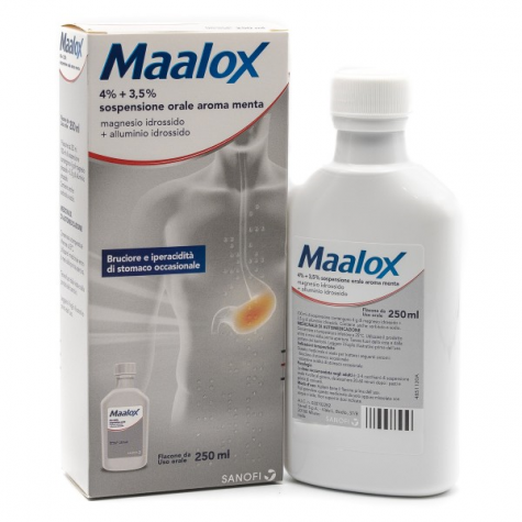 MAALOX*orale sosp 250 ml 4% + 3,5% aroma menta
