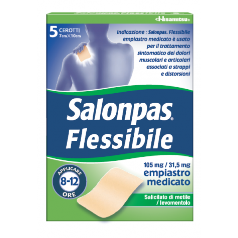 SALONPAS FLESSIBILE*5 empiastri in bustina 105 mg + 31,5 mg7 x 10 cm