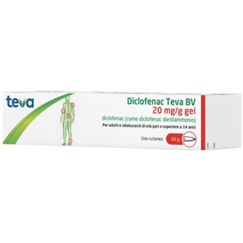 DICLOFENAC (TEVA B.V.)*gel derm 60 g 20 mg/g