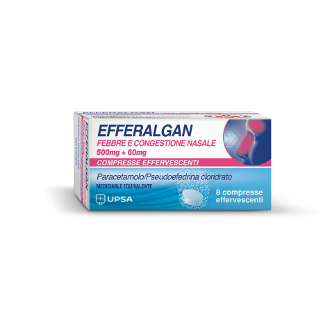 EFFERALGAN FEBBRE E CONGESTIONE NASALE*8 cpr eff 500 mg + 60mg