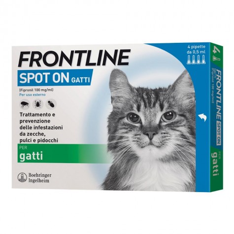 FRONTLINE SPOT-ON GATTI*soluz 4 pipette 0,5 ml 50 mg