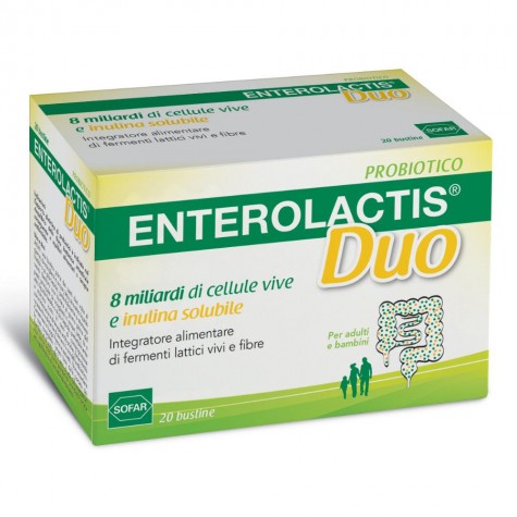 Enterolactis Duo 20 bustine - integratore alimentare di fermenti lattici 