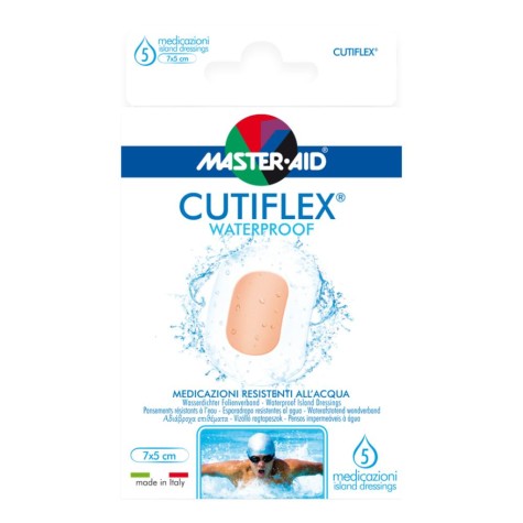 MEDICAZIONE AUTOADESIVA TRASPARENTE IMPERMEABILE MASTER-AIDCUTIFLEX 7X5 5 PEZZI