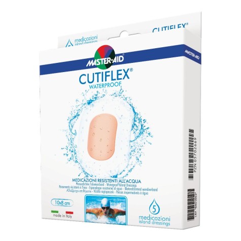 MEDICAZIONE AUTOADESIVA TRASPARENTE IMPERMEABILE MASTER-AIDCUTIFLEX 10X8 5 PEZZI