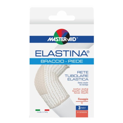 RETE TUBOLARE ELASTICA IPOALLERGENICA MASTER-AID ELASTINA BRACCIO/PIEDE 3 MT IN TENSIONE CALIBRO 4 CM