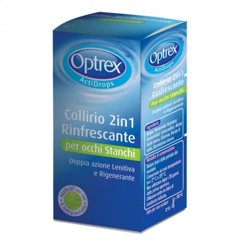 GOCCE OCULARI OPTREX ACTIDROPS 2IN1 RINFRESCANTE OCCHI STANCHI 1 PEZZO