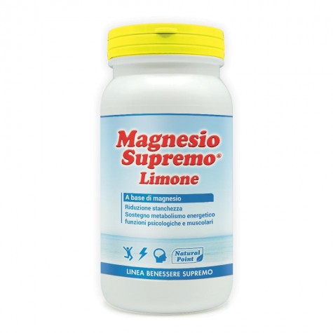 Natural Point Magnesio Supremo Lemon 150 g- Integratore di Magnesio contro la stanchezza