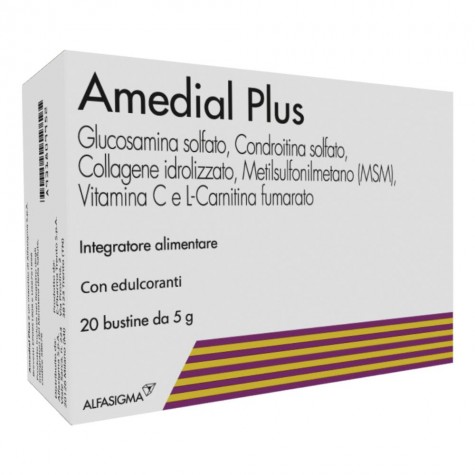 <p>Amedial plus 20 bustine- Integratore per ossa e cartilagini</p>