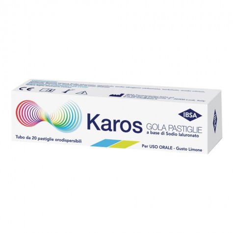 Karos Gola 20 pastiglie - medicinale per infiammazioni e raucedine 