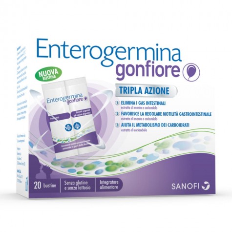 Enterogermina Gonfiore 20 bustine - Integratore contro il gonfiore addominale