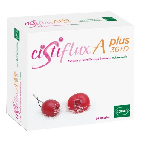 Cistiflux A Plus 36 + D 14 bustine- Integratore per cistite e Vie Urinarie 
