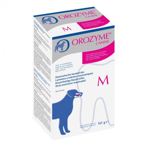 Orozyme Canine Strisce Enzimatiche Masticabili Per Cani Di Taglia Media - dispositivo per l'igiene orale del cane